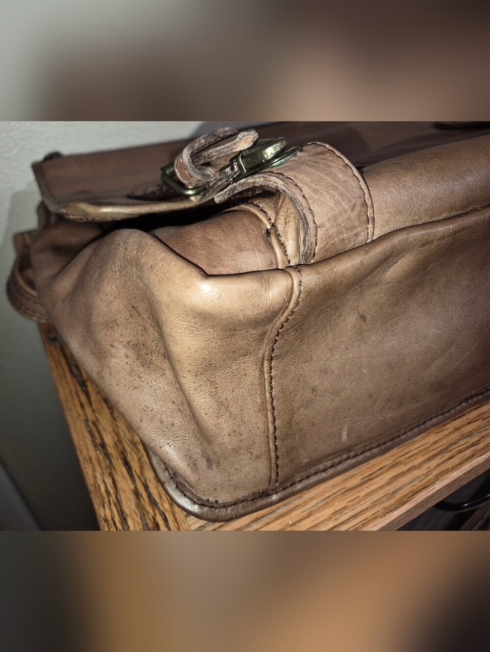 Heritage Leather Briefcase-Computer Bag/Portfolio 16”x12” Vintage Brown - Picture 6 of 14